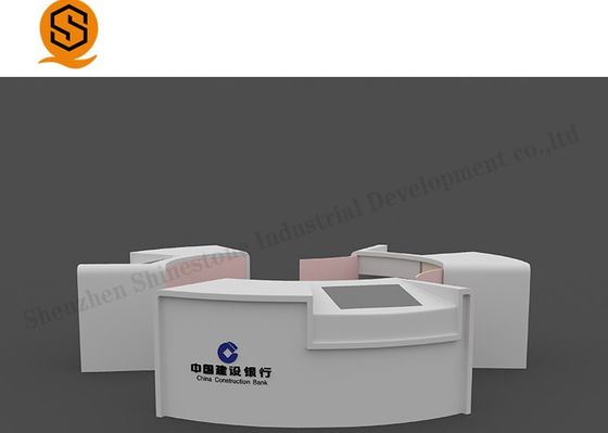 quality  OEM Logo Solid Surface Reception Desk Bank Reception Counter factory