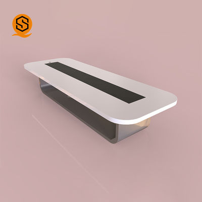 quality  White Gloss Solid Surface Conference Table Office Furniture Scratch Resistance factory
