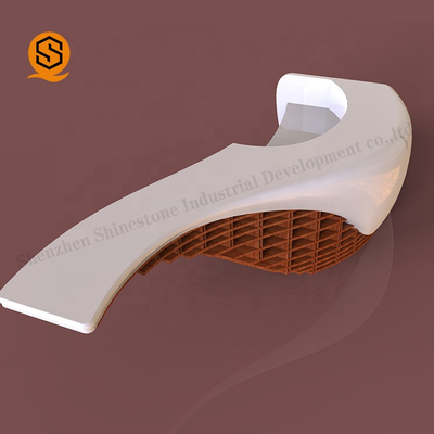 Antipollution Airport Reception Desk Acrylic Solid Surface Material