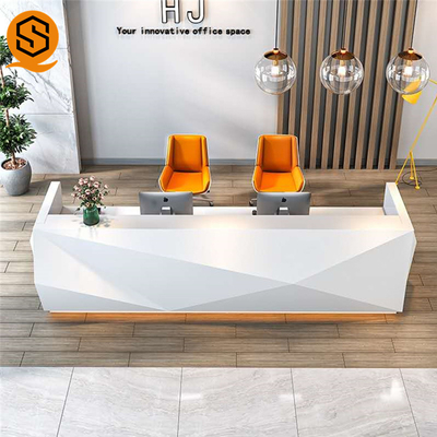 Checkout Rectangle Reception Counter Hotel Furniture Diamond Shaped