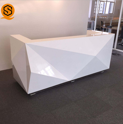 Checkout Rectangle Reception Counter Hotel Furniture Diamond Shaped