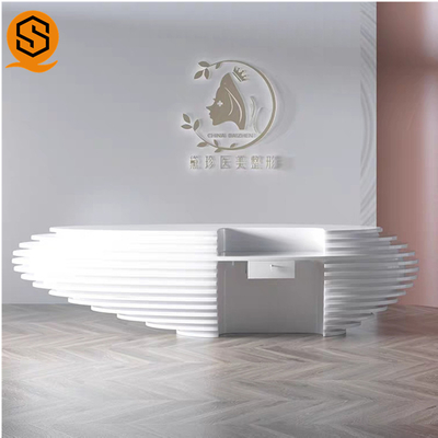 No bubbles Curved Oval Reception Desk Airport Reception Area Desk
