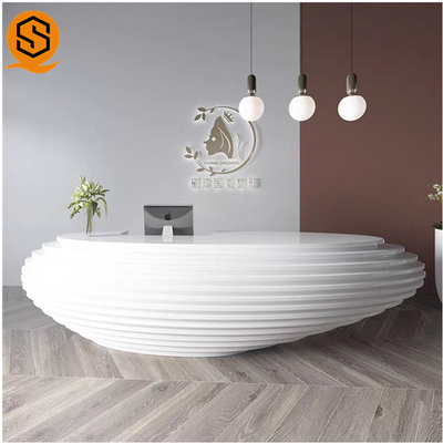 No bubbles Curved Oval Reception Desk Airport Reception Area Desk