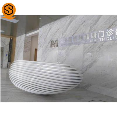 No bubbles Curved Oval Reception Desk Airport Reception Area Desk