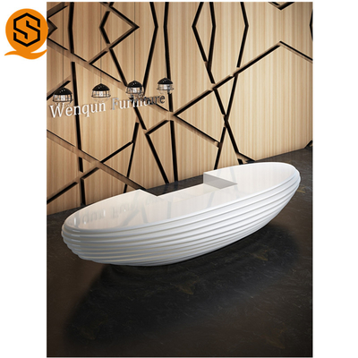 No bubbles Curved Oval Reception Desk Airport Reception Area Desk