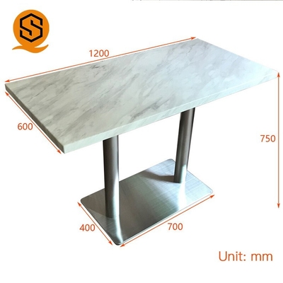 Easy Repairable Modern Restaurant Table Fast Food Small Marble Dining Table