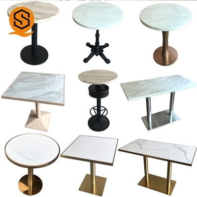 Easy Repairable Modern Restaurant Table Fast Food Small Marble Dining Table