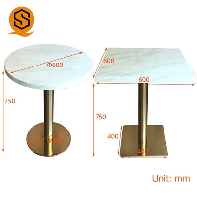 Easy Repairable Modern Restaurant Table Fast Food Small Marble Dining Table