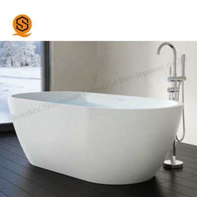 CE Artificial Stone Bathtub Oval Stand Alone Bathtub For Hotel