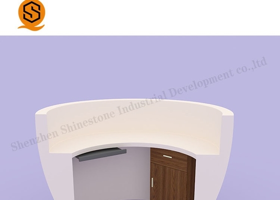 SGS Half Round Reception Desk Solid Surface Pure Simplicity And Clean