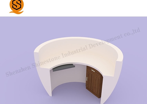 SGS Half Round Reception Desk Solid Surface Pure Simplicity And Clean