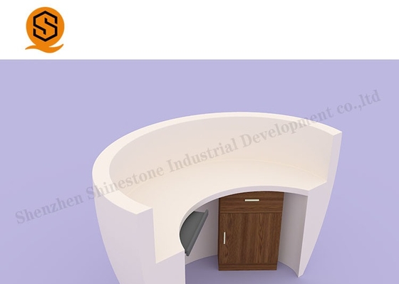 SGS Half Round Reception Desk Solid Surface Pure Simplicity And Clean
