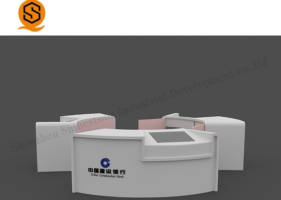 OEM Logo Solid Surface Reception Desk Bank Reception Counter