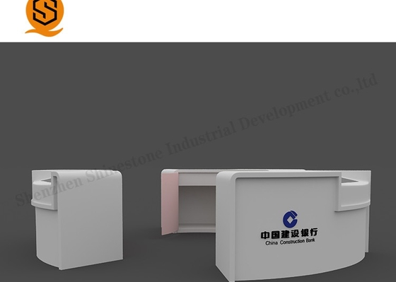 OEM Logo Solid Surface Reception Desk Bank Reception Counter