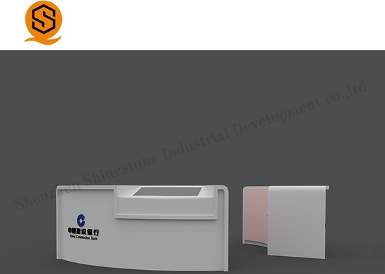 OEM Logo Solid Surface Reception Desk Bank Reception Counter