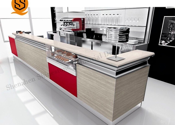 Cash Register Solid Surface Bar Counter With Pure Acrylic Material
