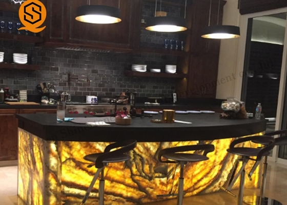 Led Artificial Stone Bar Counter Anti Pollution Size Customized