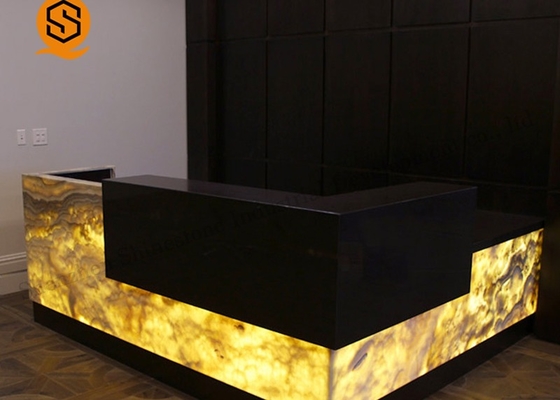 Led Artificial Stone Bar Counter Anti Pollution Size Customized