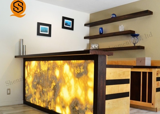 Led Artificial Stone Bar Counter Anti Pollution Size Customized