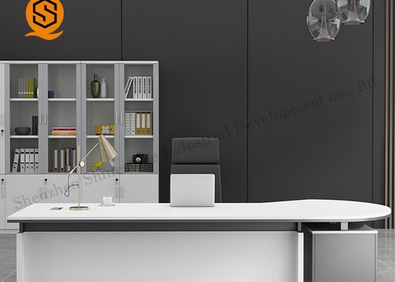 Polish Matt Solid Surface Office Furniture Boss CEO Director Office Desk