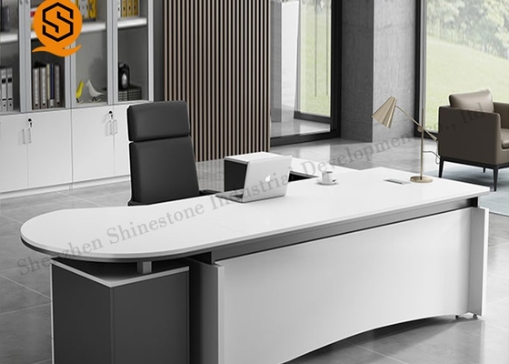 Polish Matt Solid Surface Office Furniture Boss CEO Director Office Desk