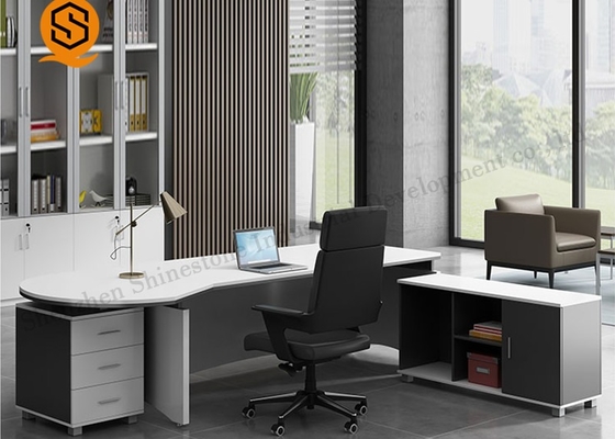 Polish Matt Solid Surface Office Furniture Boss CEO Director Office Desk