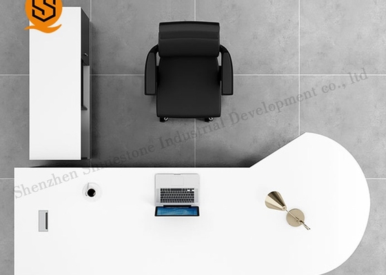 Polish Matt Solid Surface Office Furniture Boss CEO Director Office Desk