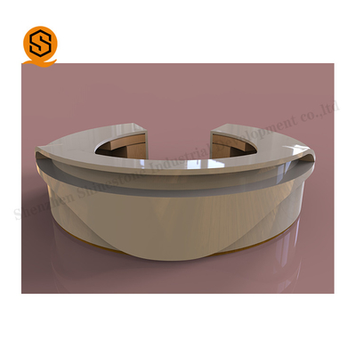 Joint Seamless Solid Surface Reception Desk White Front Desk Reception