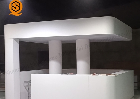 Solid Surface Large Bar Counter Scratch Resistant ISO Certificate