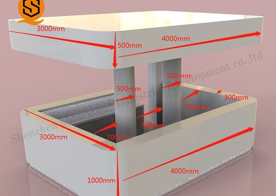 Solid Surface Large Bar Counter Scratch Resistant ISO Certificate