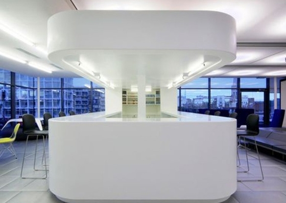 Solid Surface Large Bar Counter Scratch Resistant ISO Certificate