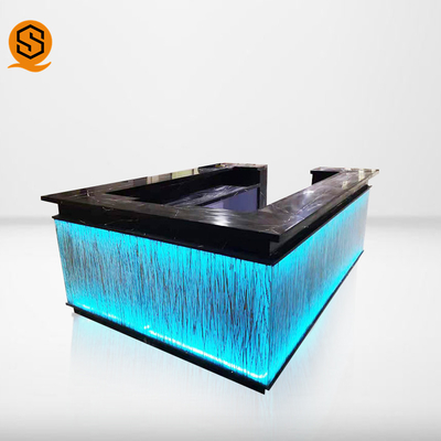 Seamless Light Up Bar Counter Solid Surface Pub Bar Counter
