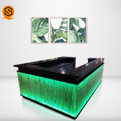 Seamless Light Up Bar Counter Solid Surface Pub Bar Counter