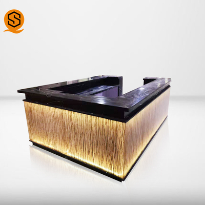 Seamless Light Up Bar Counter Solid Surface Pub Bar Counter