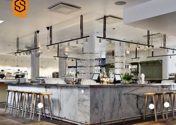 Luxury Artificial Stone Modern Bar Counters Large Size For Nightclub
