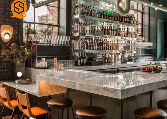 Luxury Artificial Stone Modern Bar Counters Large Size For Nightclub