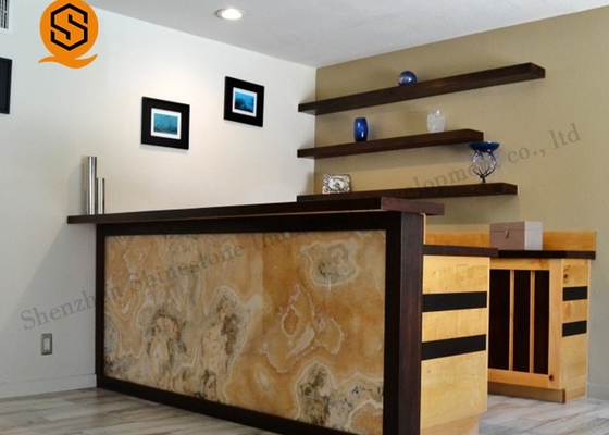 Translucent Stone Solid Surface Bar Counter Italy Design Small Size