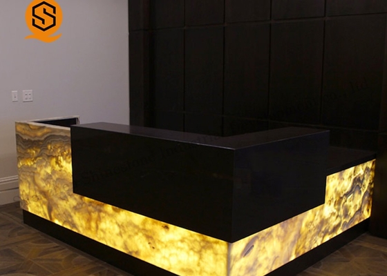 Translucent Stone Solid Surface Bar Counter Italy Design Small Size