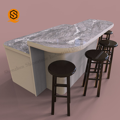 Antibacterial Solid Surface Bar Counter Artificial Stone Marble Small Bar Counter