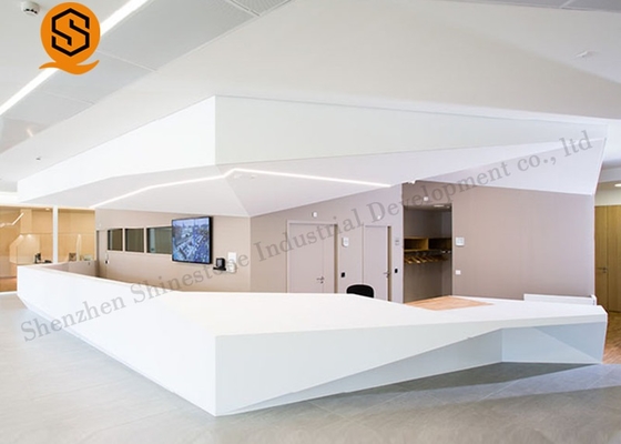 Acrylic Service Hospital Reception Counter Good Impact Resistance
