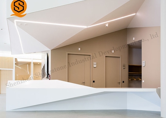 Acrylic Service Hospital Reception Counter Good Impact Resistance