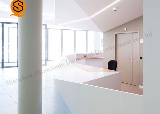 Acrylic Service Hospital Reception Counter Good Impact Resistance