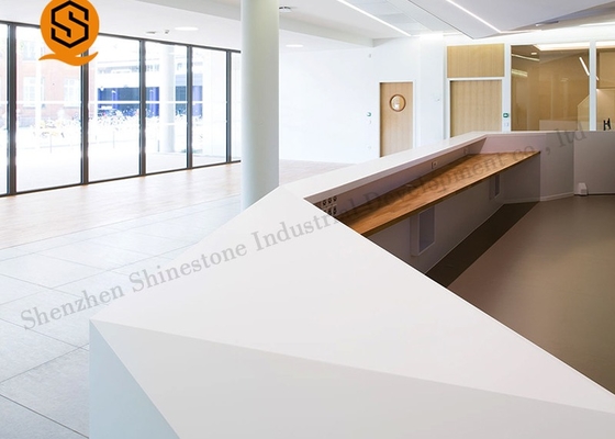 Acrylic Service Hospital Reception Counter Good Impact Resistance