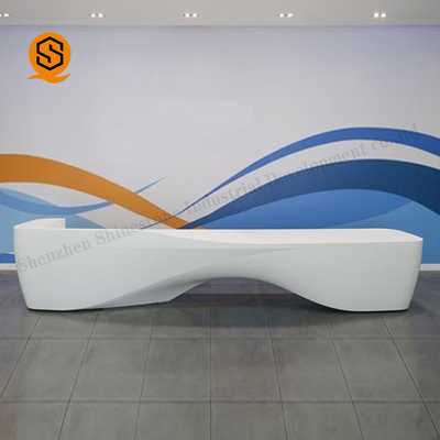 Seamless Joint Solid Surface Reception Desk For Beauty Salon