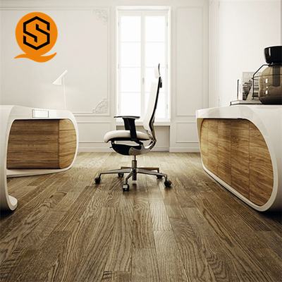 Seamless Solid Surface Office Furniture Artificial Stone White Executive Desk