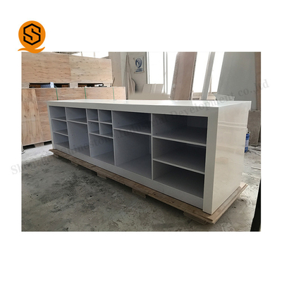 Repairable Black Salon Reception Desk With Bacteria Resistance