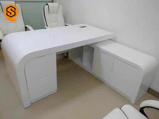 High Strength Solid Surface Office Furniture Executive Office Desk SGS Certificated