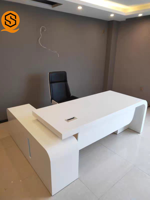 High Strength Solid Surface Office Furniture Executive Office Desk SGS Certificated