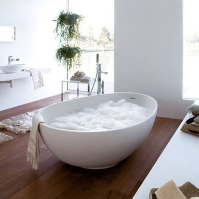 American Standard Artificial Stone Bathtub Stand Alone Soaking Tub
