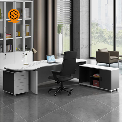 Artificial Stone Office Boss Table No Bubbles With Seamless Joint